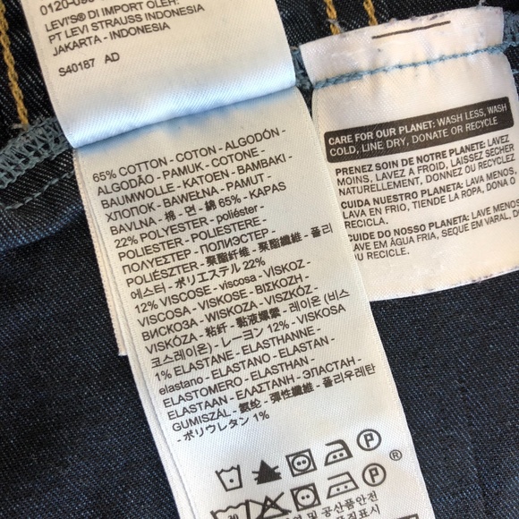 Levis Refurbished Cropped Denim Jacket w/ "may the bridges i burn light the way" - Picture 5 of 7